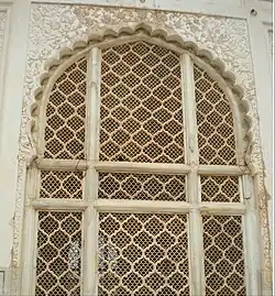 Jali work on the mosque