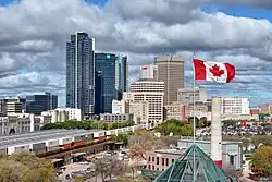 View of Downtown Winnipeg from The Forks