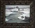 Russian-Chechen artist I. Petrov. Winter, 1960