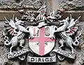 The City's arms depicted outside Cutlers' Hall