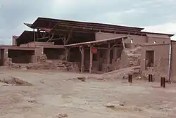 Site of Tapa Shotor, with a protective roof.[9]
