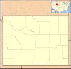 Map of the state of Wyoming
