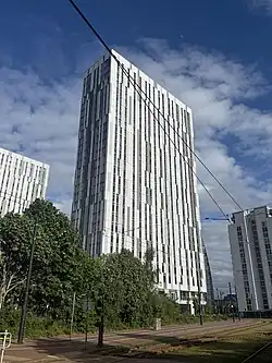 X1 Media City Tower 3 in May 2025