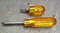 Standard-length and "stubby" interchangeable shaft screwdrivers.