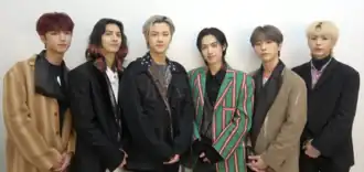 Xdinary Heroes in 2023; from left to right: Jun Han, Jooyeon, Jungsu, Gaon, Gunil, and O.de