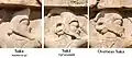 3 types of Saka bashliqs depicted in Xerxes's relief