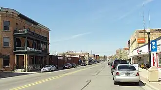 Looking north along S. Main Street (M-19)