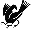 Mythical three-legged crow yatagarasu
