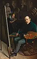Self-portrait with Muse and Death, 1925