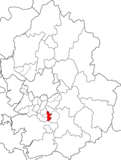 Map of Gyeonggi highlighting Yeongtong District