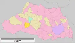 Location of Yokoze in Saitama Prefecture