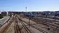 The view looking east from the station footbridge in February 2017