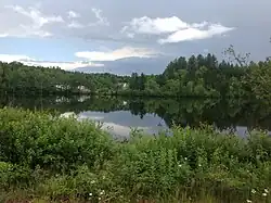 pond with fish hatchery