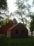 1834 Remick Barn (behind) and Old Schoolhouse (in front)