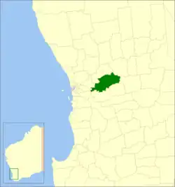 Location in Western Australia