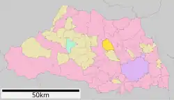 Location of Yorshimi in Saitama Prefecture