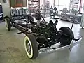 1940 Oldsmobile chassis showing a typical front-engine, rear-wheel-drive layout