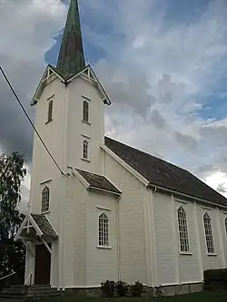 View of the church near Hokstad