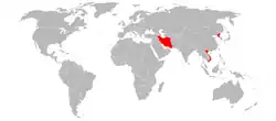 Iran, Vietnam, North Korea