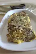 Yukjeon (literally 'meat jeon', although specifically referring to pan-fried beef slices)