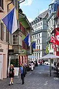 As seen from Münzplatz towards Bahnhofstrasse