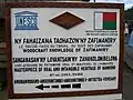 A plaque commemorating the achievements of the Zafimaniry for their skill with wood