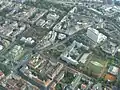 Areal view of Westin Zagreb and other parts of Lower town