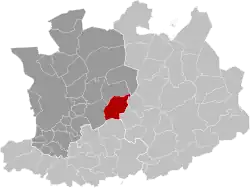 Location of Zandhoven in the province of Antwerp