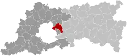 Location of Zaventem in Flemish Brabant