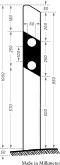 Sign 620-41 Reflexion post (left-hand side)