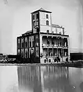One of Mass'oud Mirza's mansions in Baharestan (district), the late 19th century.