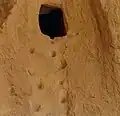 Recessed hand-holds of a ladder in Zelve.