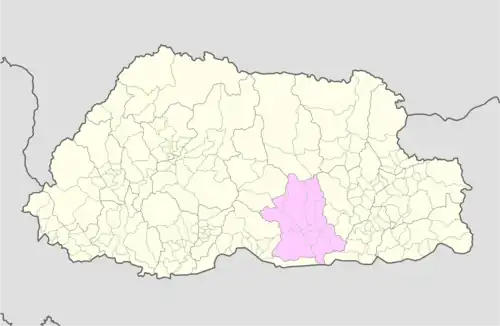 Location of Goshing Gewog