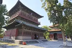 The Zhuanlunzang ge (Pavilion of Zhuanlunzang), view from the southeast