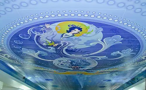 Zhinü as depicted on the ceiling of Muxuyuan Station, Nanjing.