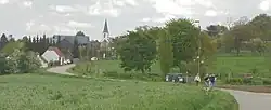 Church and village view