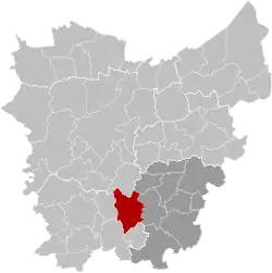Location of Zottegem in East Flanders