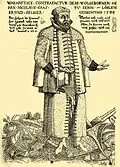 An engraving by Jenichen Boldizsár, 1566