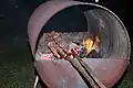Cooking over embers