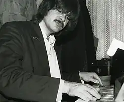 Zwingenberger at the funeral service for Champion Jack Dupree, January 1992 in Hanover, Germany