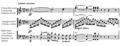 The 3 main elements of the andante maestoso