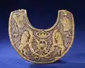 Early Swedish gorget from the time of king Charles XI of Sweden for a colonel.