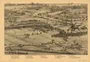 St. Louis, the great metropolis of the Mississippi valley; a topographical survey drawn in perspective, 1875