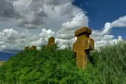 "Four Brothers" stone crosses