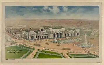 The Circle the Congressional appropriation leading to the Columbus Fountain (1906)