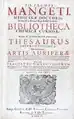 Bibliotheca chemica curiosa, 1702