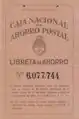 1946 Argentinian passbook cover.