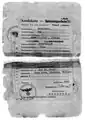 Leon Herzog work permit (back) given by the nazis