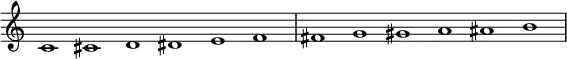 {
\override Score.TimeSignature
#'stencil = ##f
\relative c' {
\time 24/4
\set Score.tempoHideNote = ##t \tempo 1 = 180
c1 cis d dis e f
fis g gis a ais b
}
}