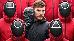 MrBeast surrounded by guards